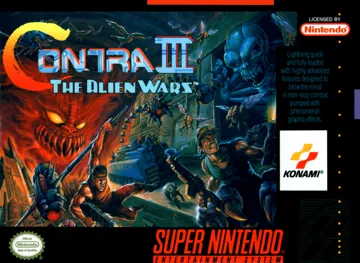 Contra III - The Alien Wars (USA) (Beta) box cover front